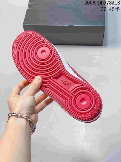 Nike Air Force 1 Low Red Patterned Sneakers 611270ASWPR