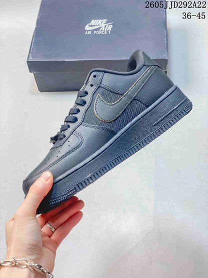 Nike Air Force 1 Low Shadow-Style Sneakers in Charcoal