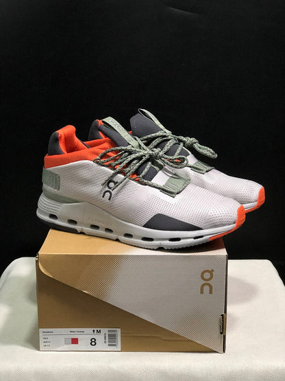 On Cloudnova 1 Sneakers, Silver and Orange