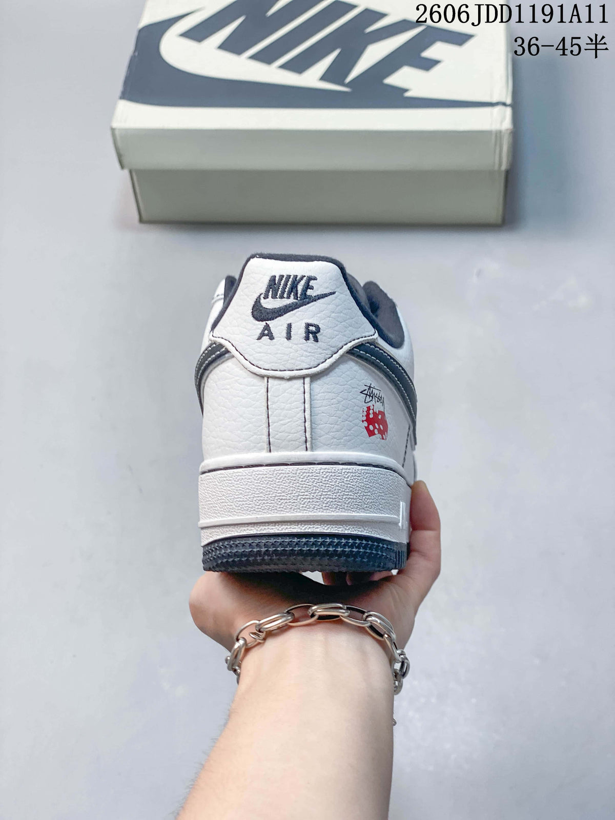 Nike Air Force 1 '07 Low White and Navy Sneakers