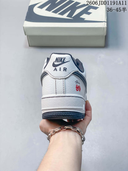 Nike Air Force 1 '07 Low White and Navy Sneakers