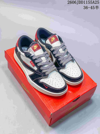 Jordan 1 Low OG SP White and Navy Sneakers