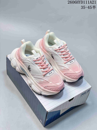 MLB NY Chunky Sneakers in White and Pink
