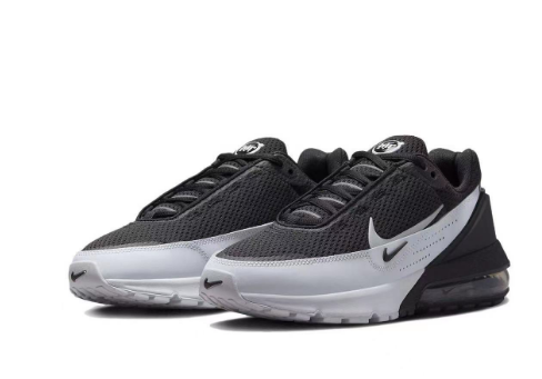 Nike Air Max Black and Silver Running Sneakers