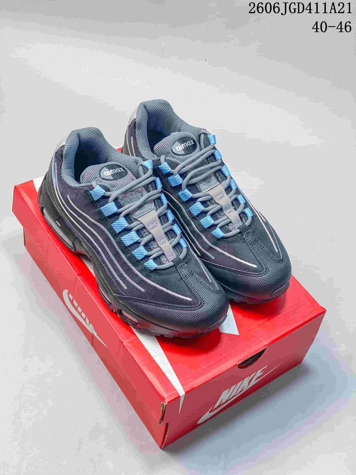 Nike Air Max 95 Sneakers in Charcoal and Blue
