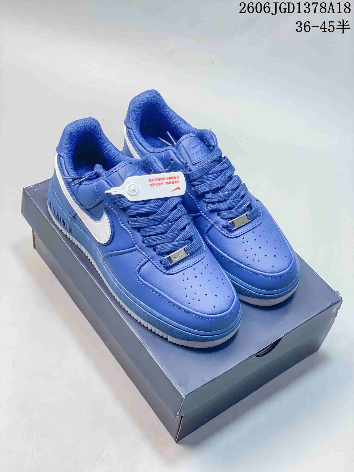 Nike Air Force 1 Low Blue and White Sneakers