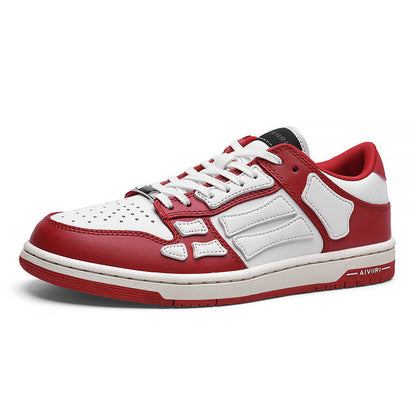 AIVIIRI Red and White Low-Top Sneakers MFS003-324