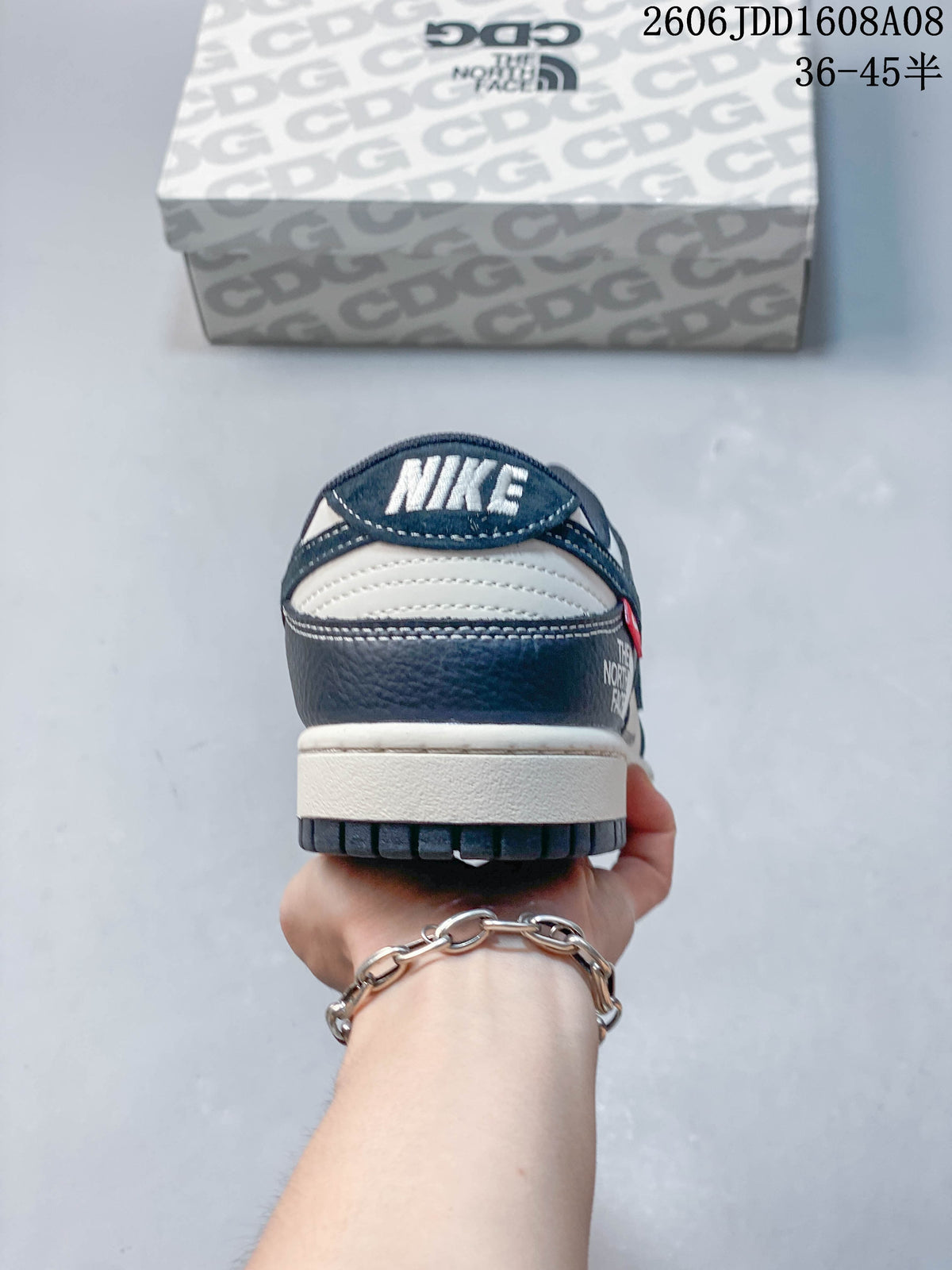 Nike SB Dunk Low Navy and Cream Low-Top Sneakers