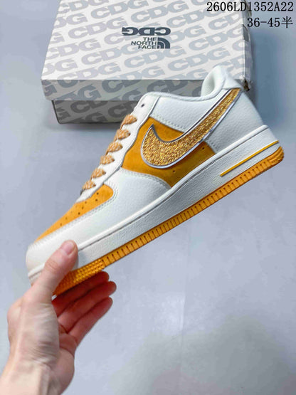 Nike Air Force 1 Low The North Face White Gold Sneakers