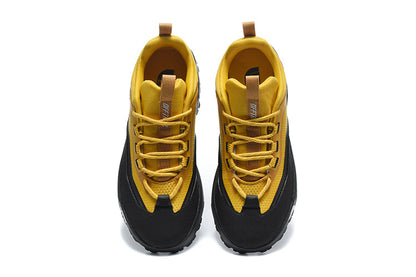 The North Face Yellow and Black Low-Top Trail Sneakers