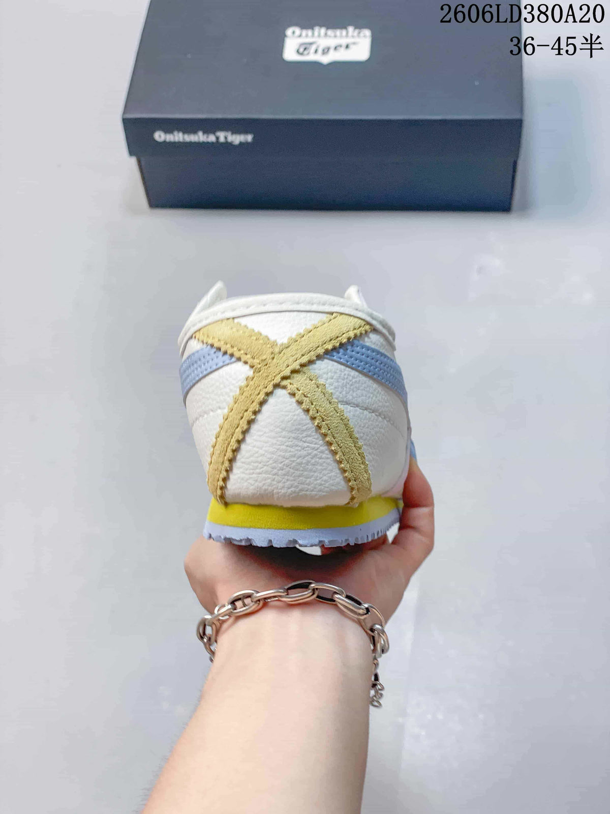 Onitsuka Tiger Mexico 66 Lace-Up Sneakers in White and Pastel