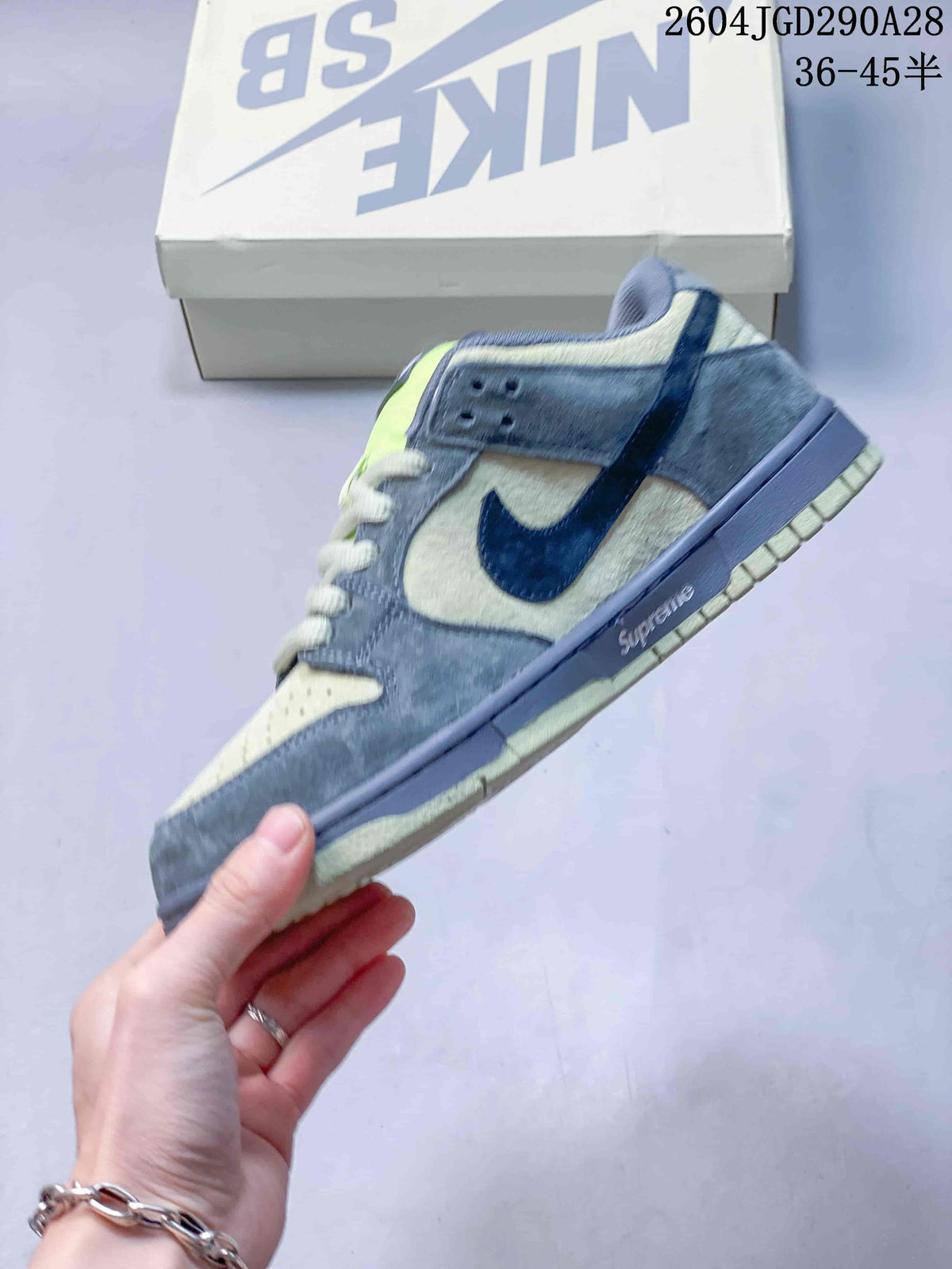 Nike Dunk Low Pro SB Grey and Lime Skate Shoes