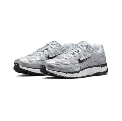 Nike P-6000 Silver Retro-Style Sneakers FD9876-101