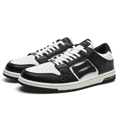 Aiviri Black and White Low-Top Sneakers FS003-004