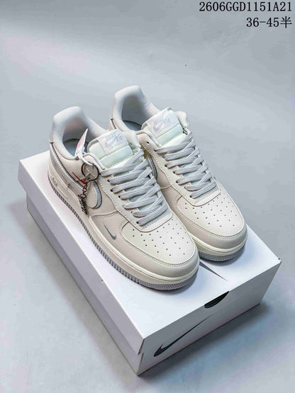 Nike Air Force 1 Low Sneakers in Cream and Ice Blue