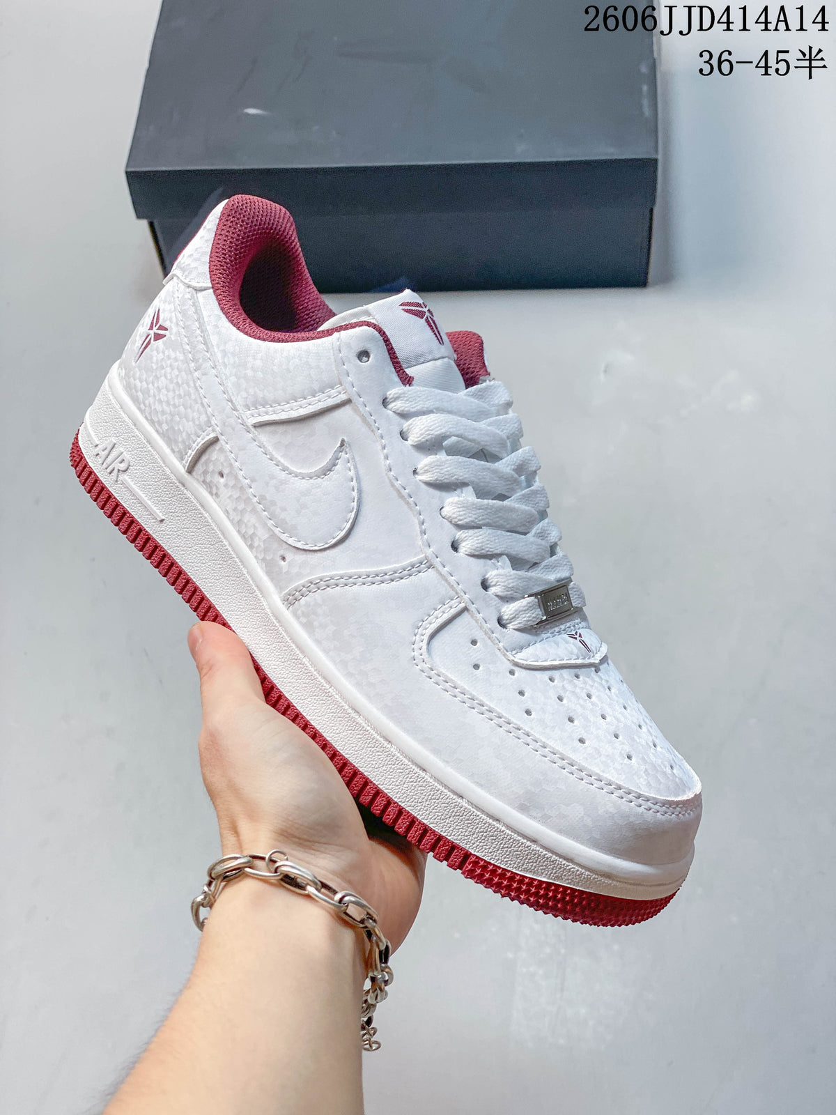 Nike Air Force 1 '07 Low White and Red Sneakers