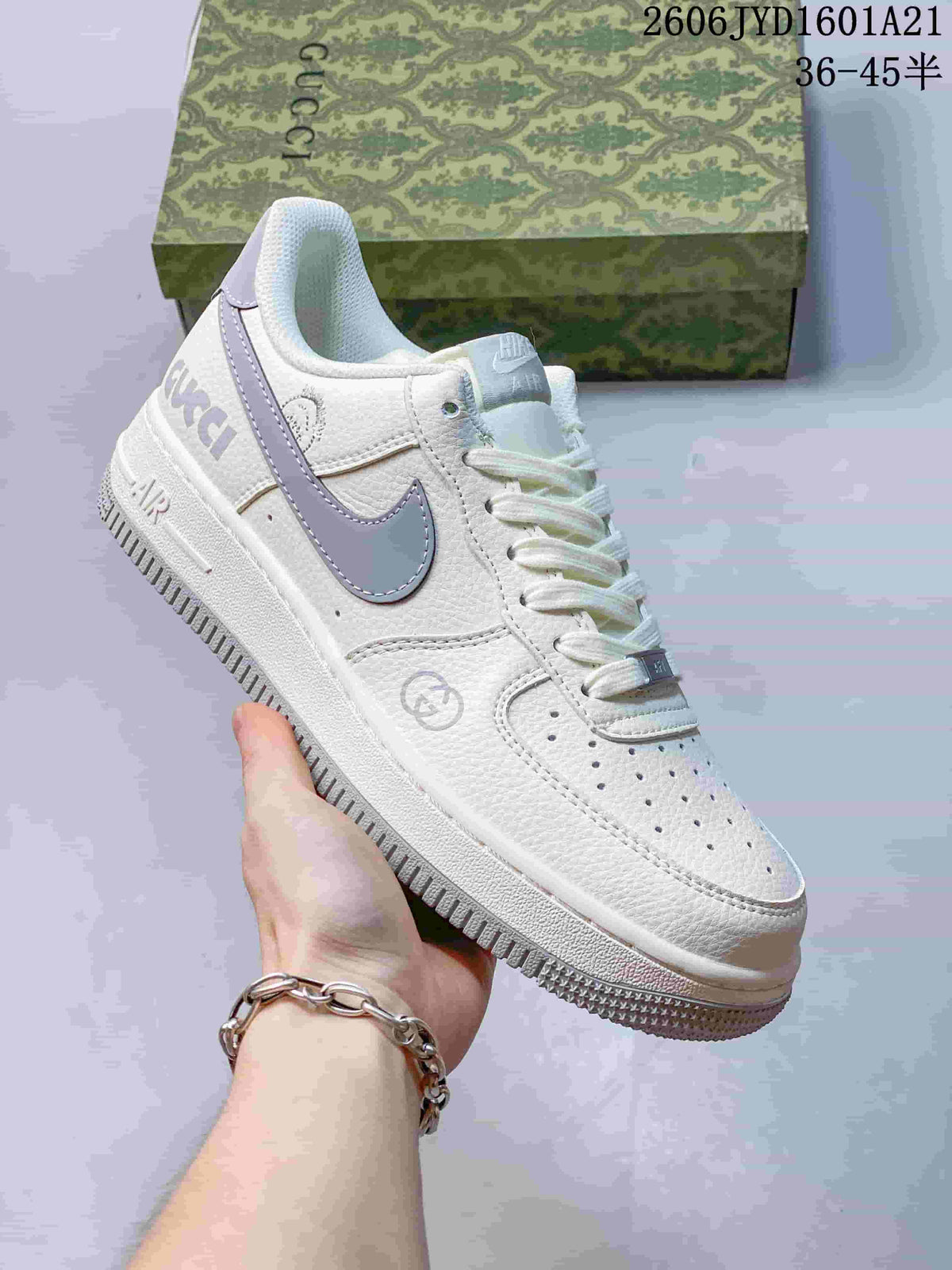 Nike Air Force 1 '07 Low White and Gray Sneakers