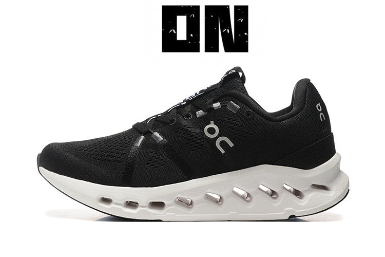 On Cloudsurfer Black White Running Sneakers