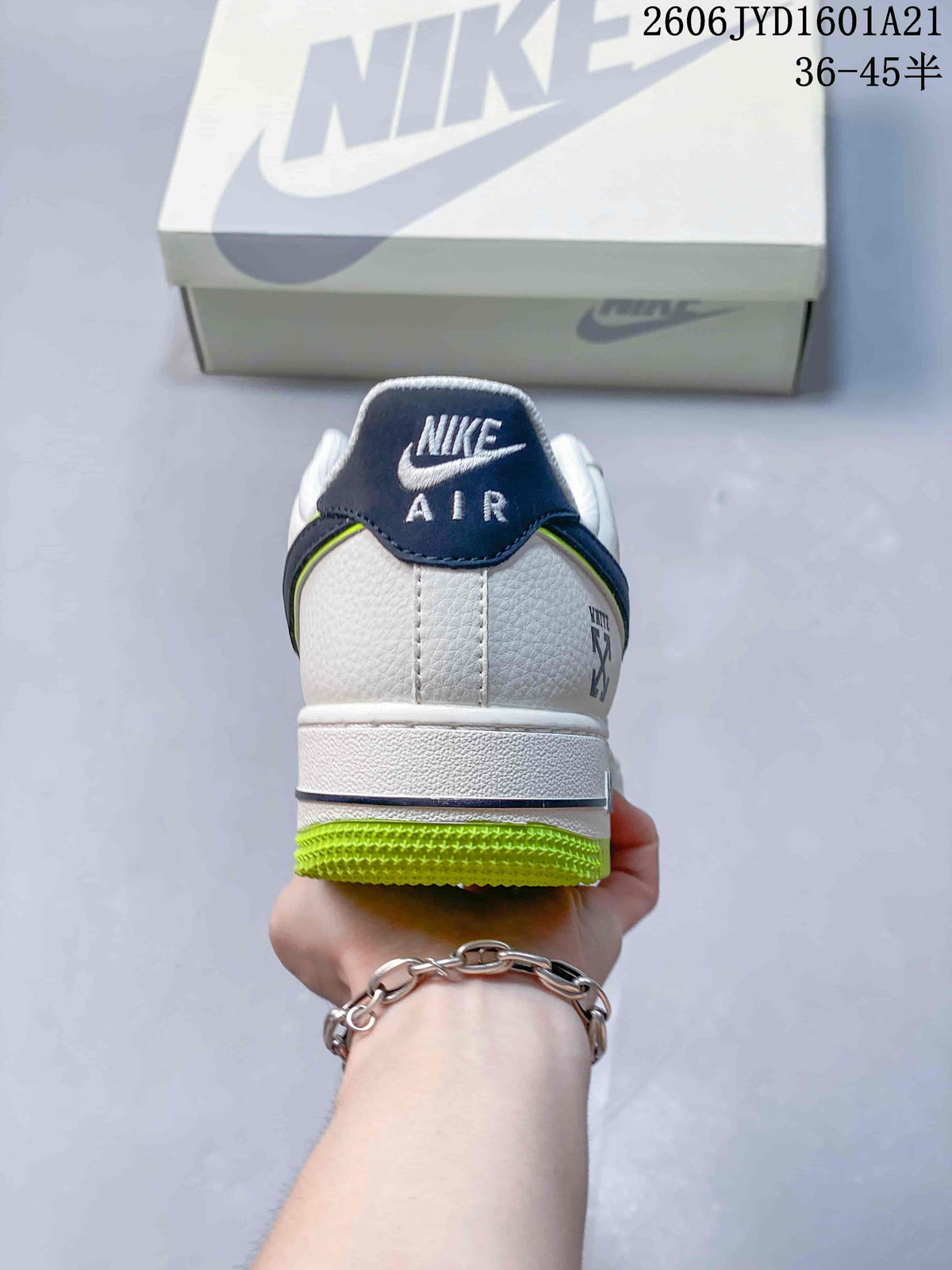 Nike Air Force 1 '07 Low White Navy Volt Sneakers