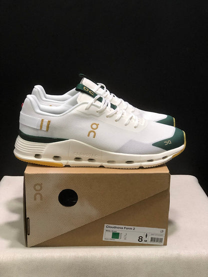 On Cloudnova Form 2 Sneakers in White and Green