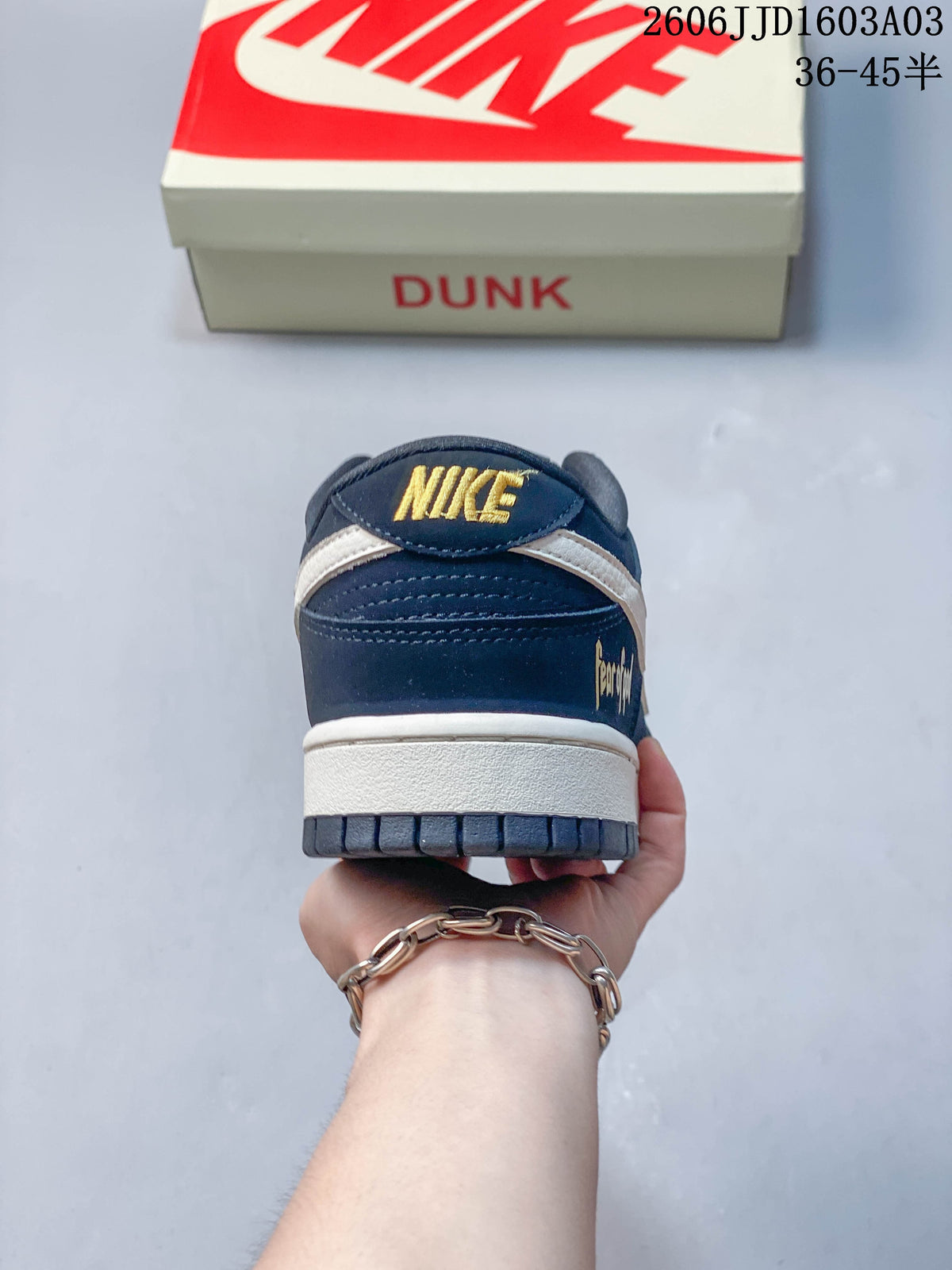 Nike SB Dunk Low Grateful Dead Navy and Cream Sneakers