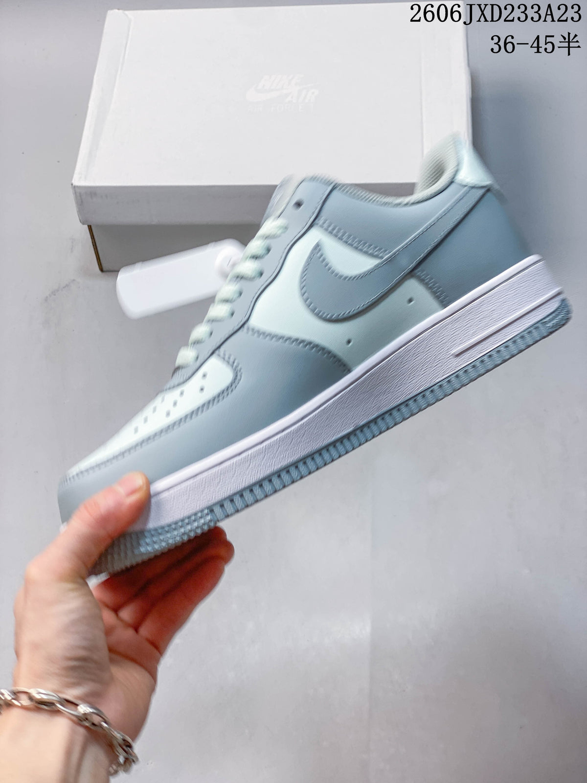 Nike Air Force 1 '07 Low Blue and White Sneakers