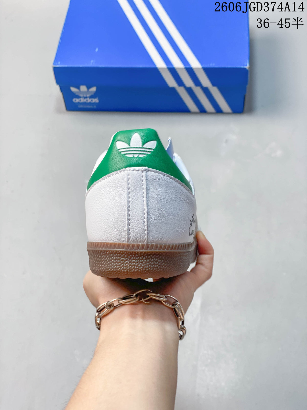 Adidas Originals Samba Vegan OG Low-Top Sneakers White Green