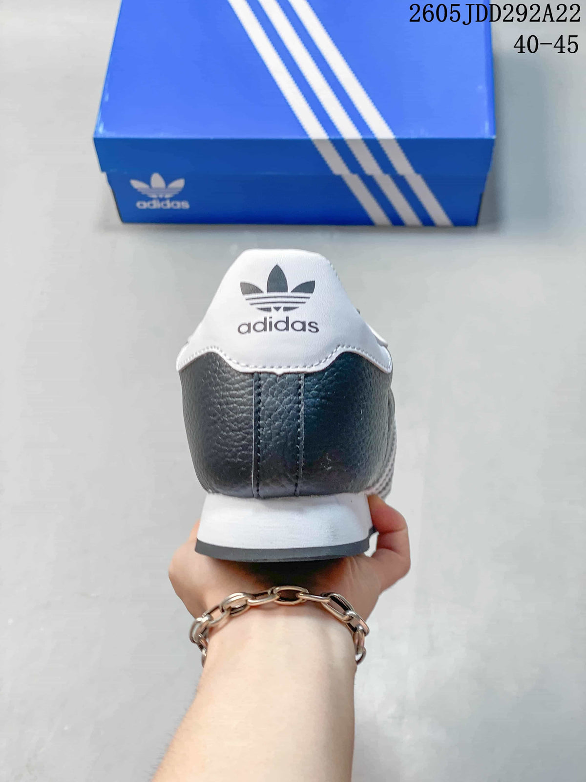 Adidas Samoa Low-Top Sneakers in Charcoal and White