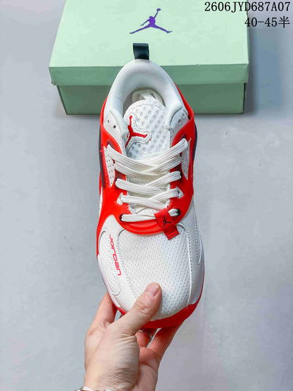 Jordan Heir PF Basketball Shoes White and Red FZ2471