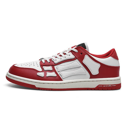 AIVIIRI Red and White Low-Top Sneakers MFS003-324