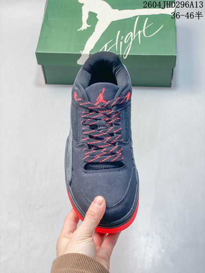 Jordan Low-Top Sneakers in Navy, Gray and Red