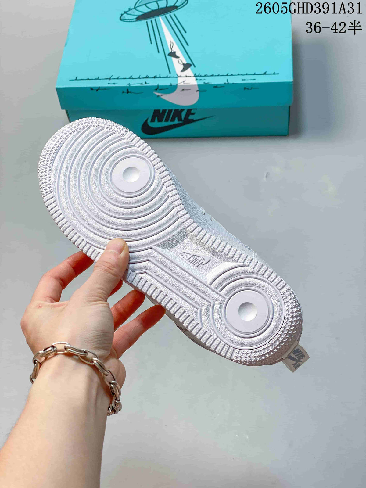 Nike Air Force 1 Low White and Lavender Sneakers