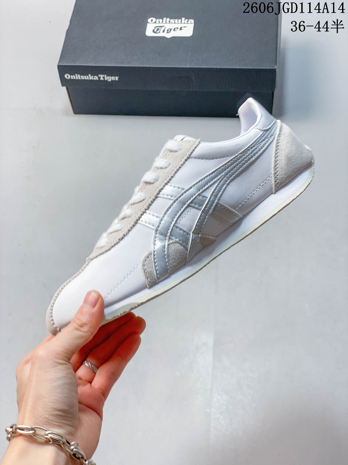 Onitsuka Tiger Runspark White and Silver Sneakers 1183B480-001