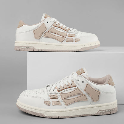 AMIRI Low-Top Sneakers in White and Beige