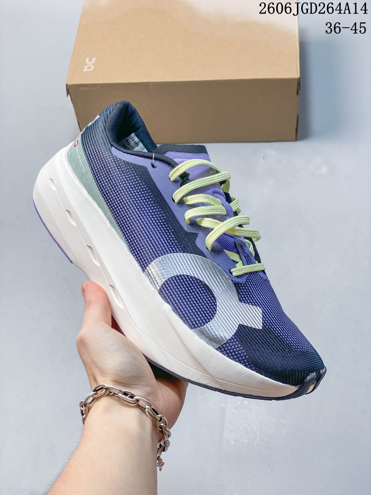 On Cloudboom Volt Women's Running Shoes, Navy and Violet