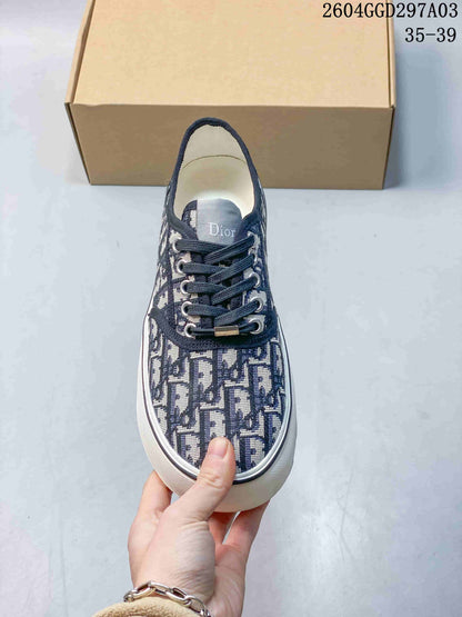Dior Saltwind Low-Top Sneakers in Navy Monogram