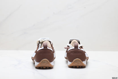 Nike Jacquemus Low-Profile Sneakers in Brown and White