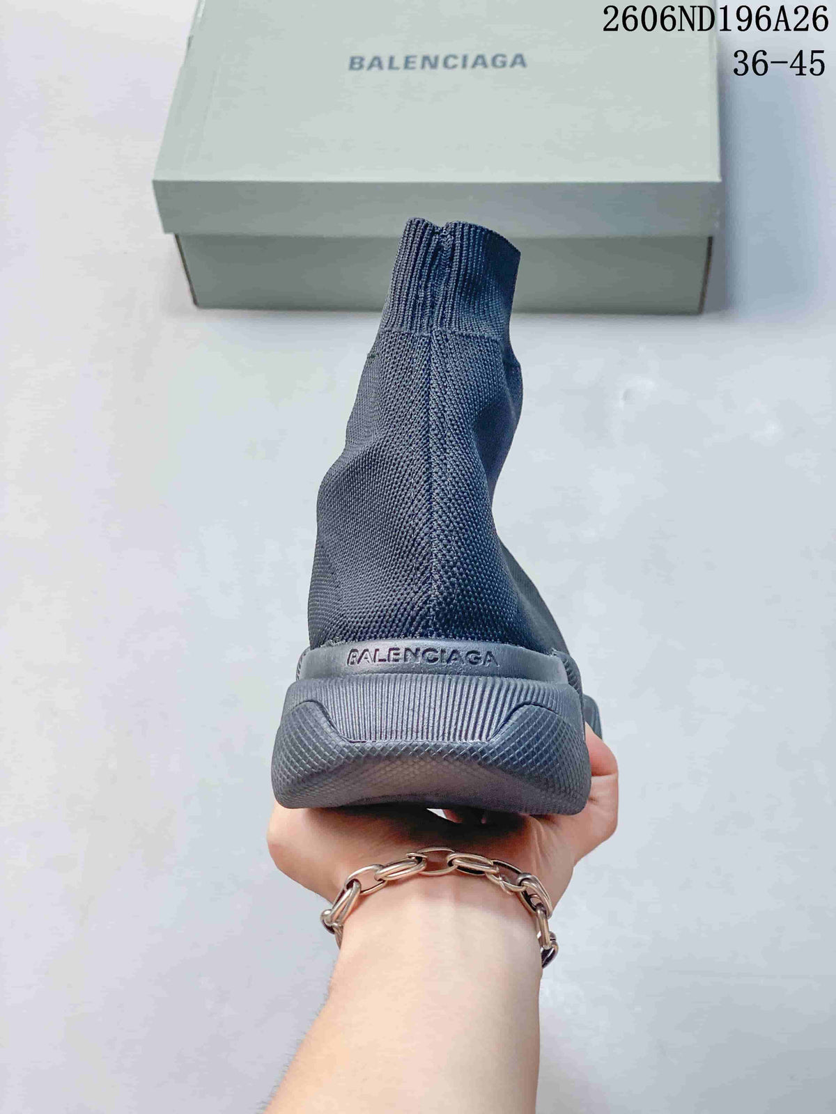 Balenciaga Sock-Style Sneakers in Charcoal Grey