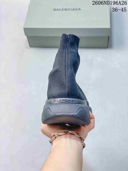 Balenciaga Sock-Style Sneakers in Charcoal Grey