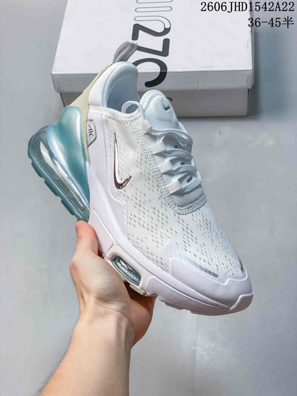 Nike Air Max 270 Premium White and Teal Sneakers