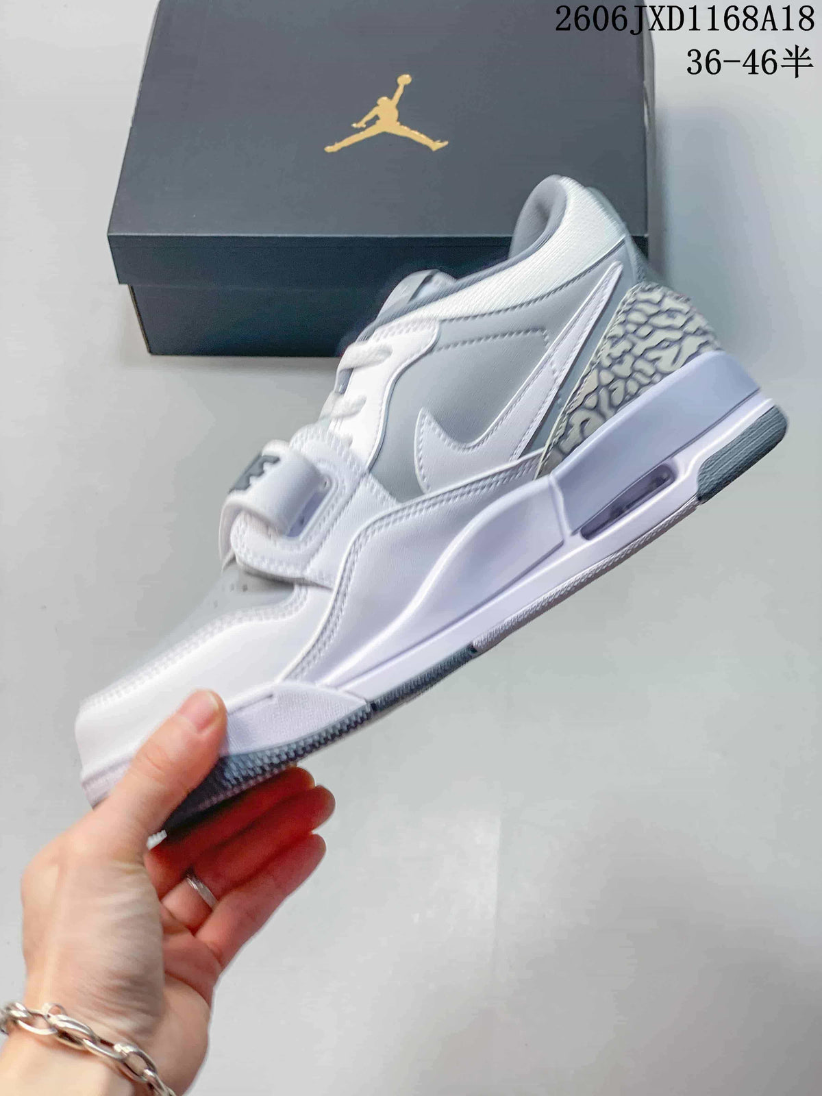 Jordan Legacy 312 Low-Top Sneakers in White and Grey