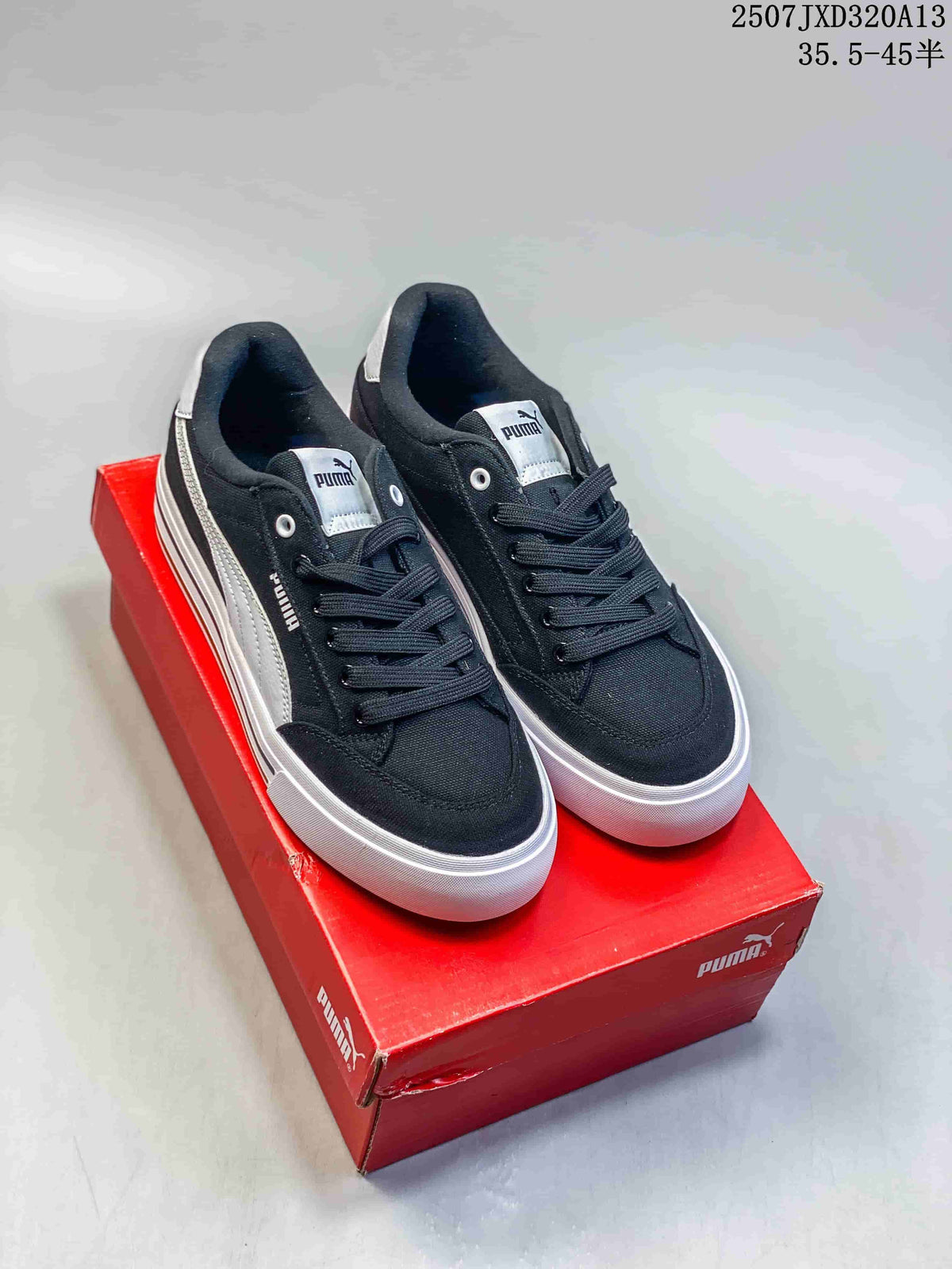 PUMA Palermo Leather Black Low-Top Sneakers