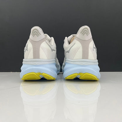 HOKA Clifton 9 Running Shoes in Gray and Blue