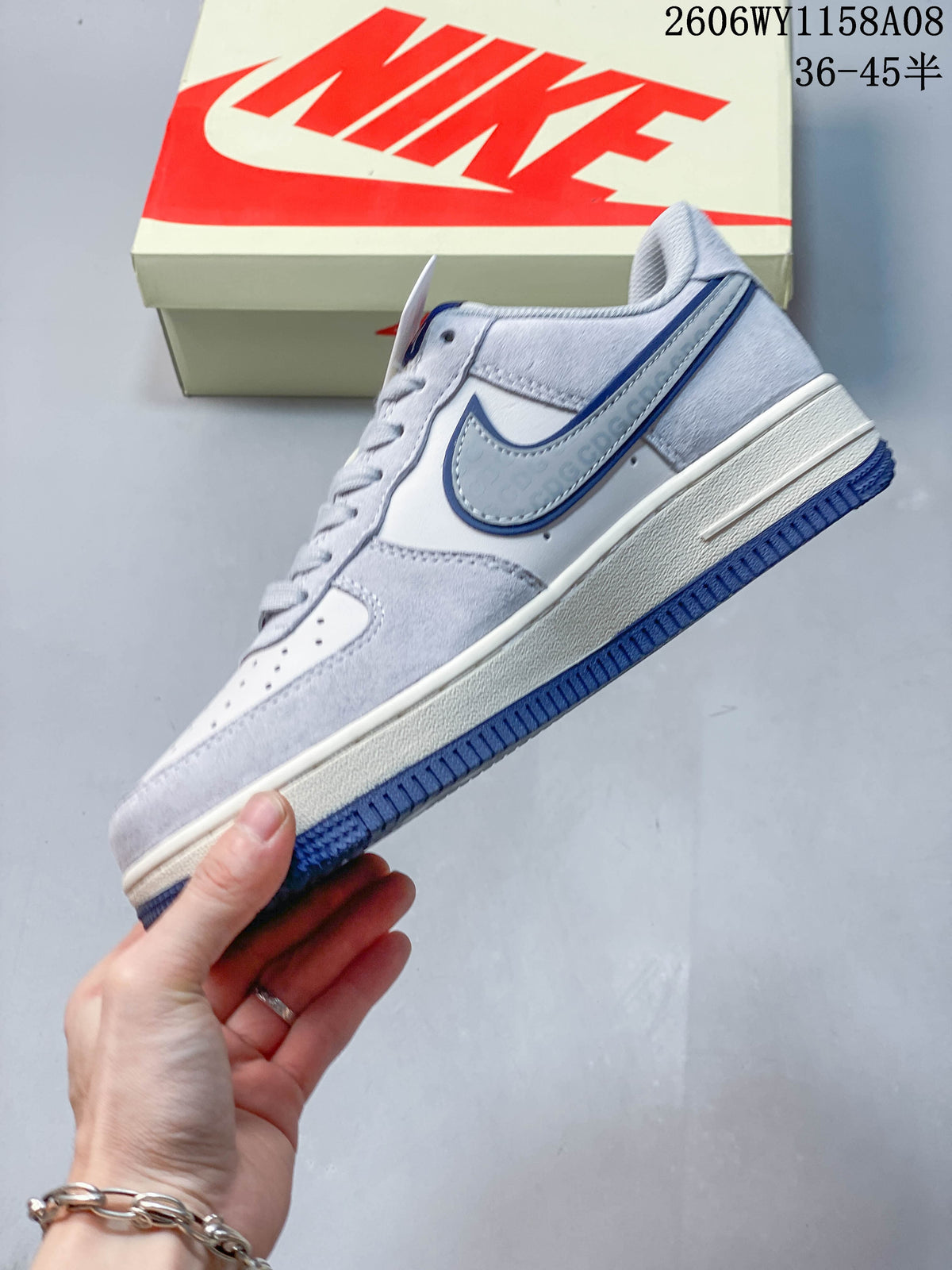Nike Air Force 1 '07 Low Stüssy Nebula Gray Sneakers