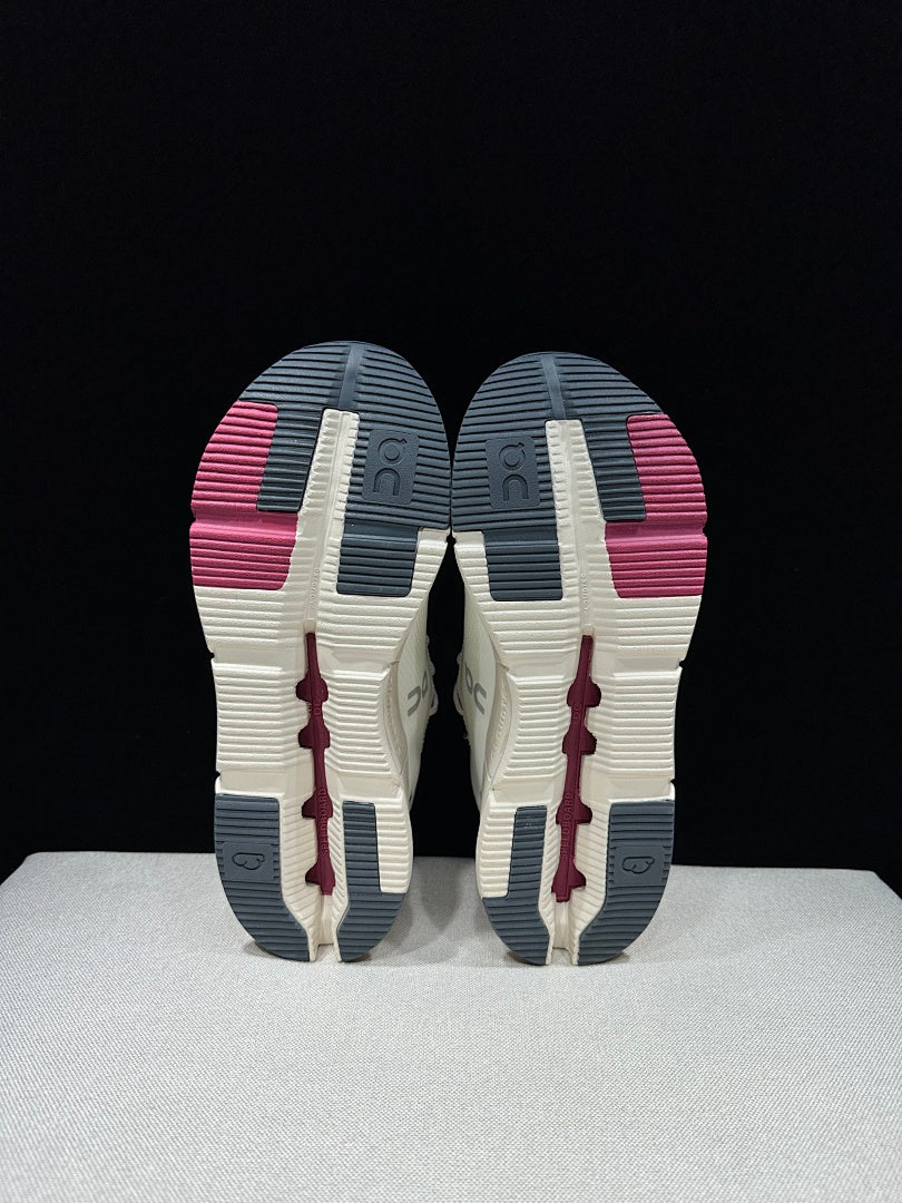 On Cloudnova 2 Sneakers in Ivory and Pink