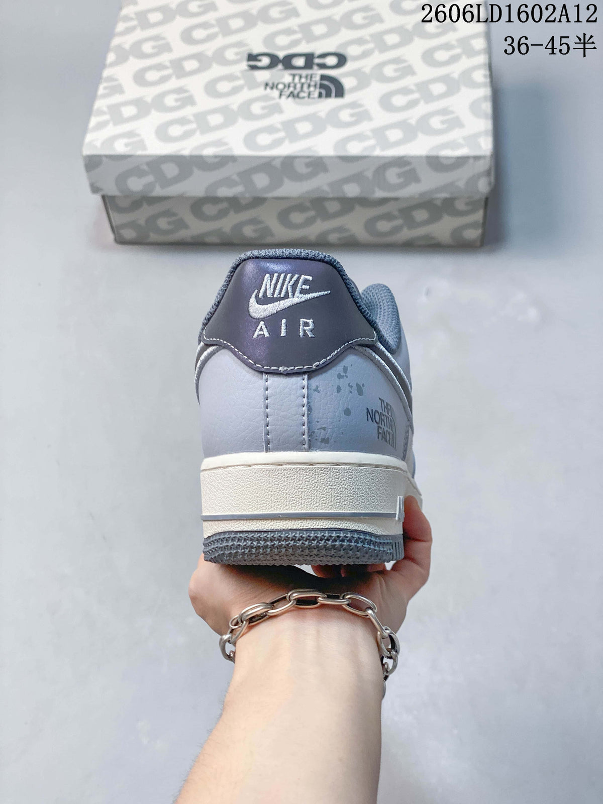 Nike Air Force 1 Low The North Face Style Sneakers, Grey
