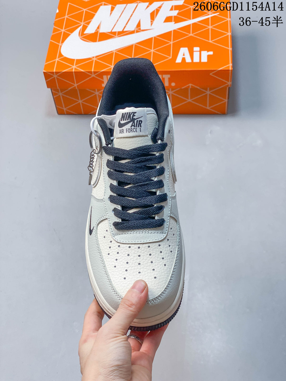 Nike Air Force 1 Low Cream and Navy Sneakers