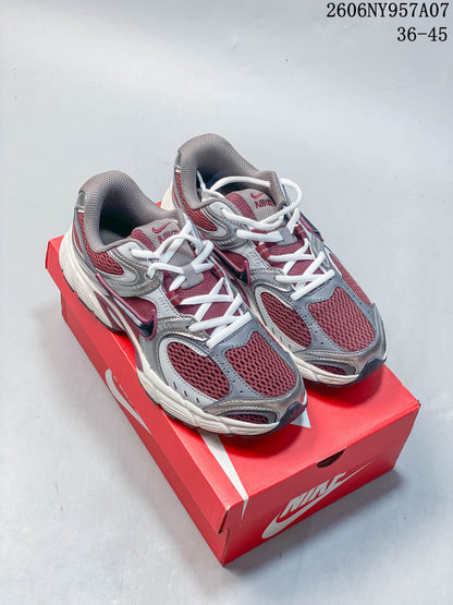 Nike V5 RNR Sneakers in Burgundy and Silver