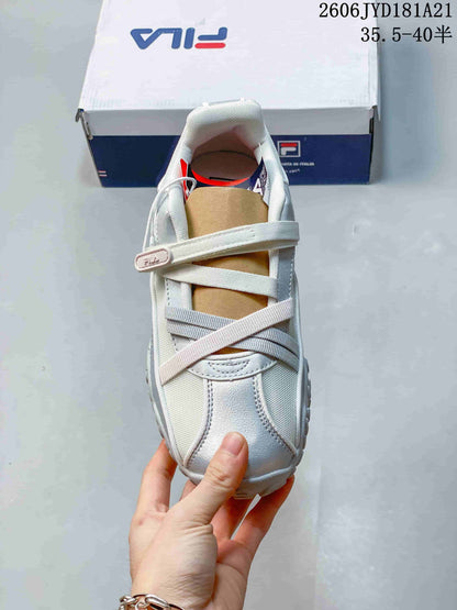 FILA Pebble Sandal Shoes in Silver and White