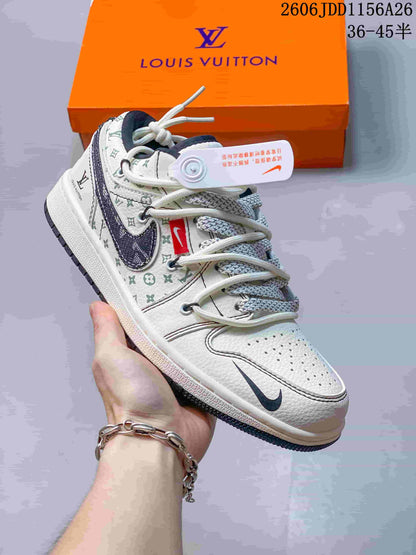 Jordan Air Jordan 1 Low White and Blue Sneakers